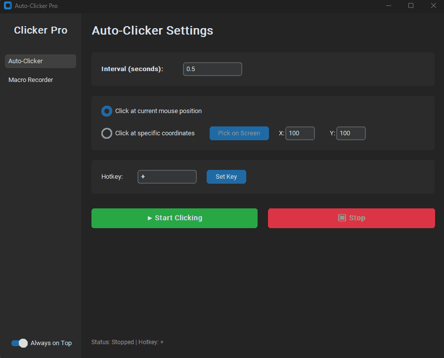 AutoClicker Pro recording and conditional playback demonstration